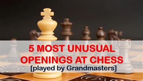 Openings In Chess 5 Most Unusual Openings Played By Grandmasters