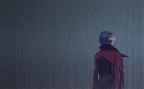 Anime Boy Sad In Rain