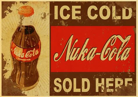 Nuka Cola Fallout 2345 Vintage Paper Poster Wall Painting Home