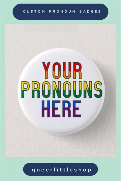 Custom Lgbtq Pride Flag Pronoun Badges Choose Your Pronouns Etsy In