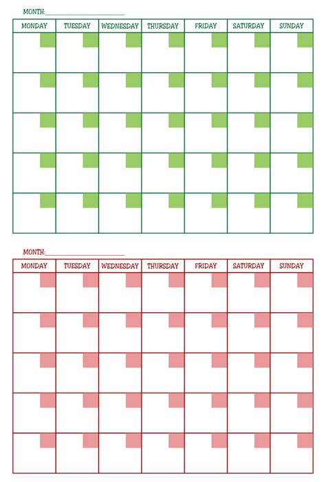 5 Best Images Of Two Month Calendar Printable Two Page Monthly