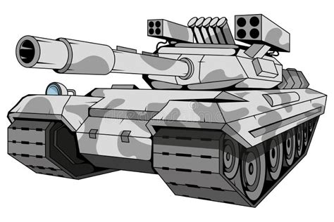 Vector Del Tanque De Batalla Dibujo Del Tanque Del Combate El Tanque