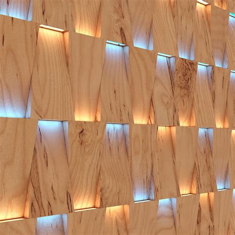D Wall Panel With Lighting Variation D Model For Corona Vray