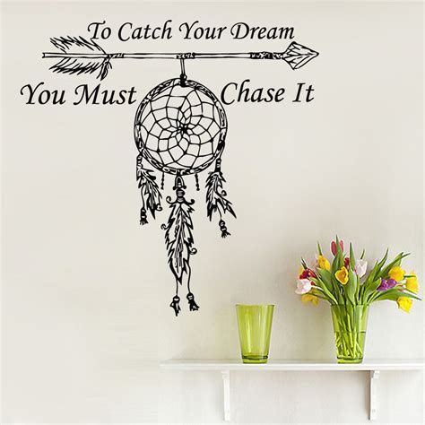 Fashion Wall Decals Quote To Catch Your Dream Catcher