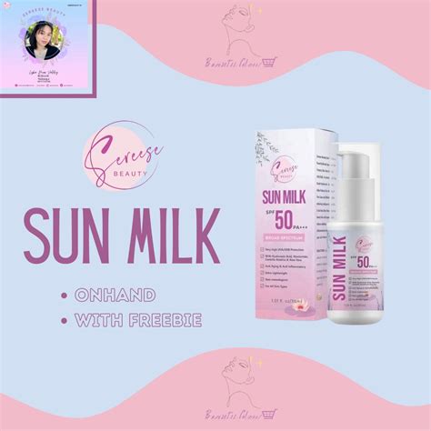 Sereese Beauty Sun Milk Spf 50 Sunmilk Onhand With Freebie Shopee