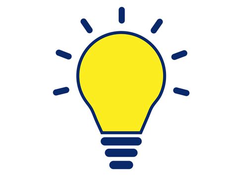 Eureka dessin animé idée lightbulb. Ampoule idee fond transparent Ampoule développer idée l innovation ligne claire icône de la ...