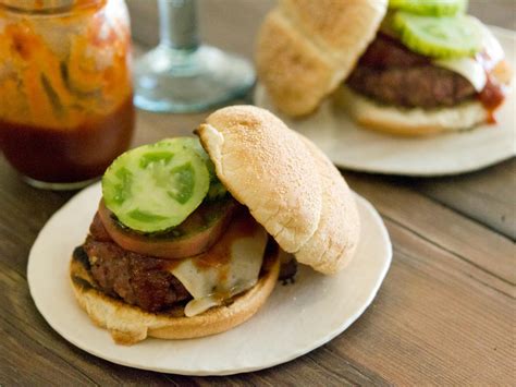 German burger with slaw & swiss on pretzel bun. Bacon Beef Burgers Recipe | HGTV