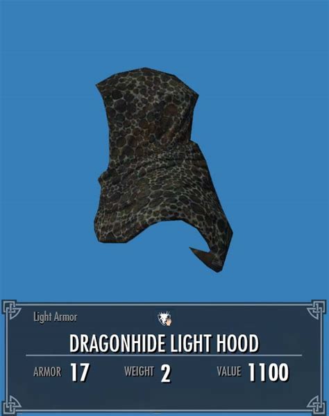 Dragonhide Light Hood Legacy Of The Dragonborn Fandom