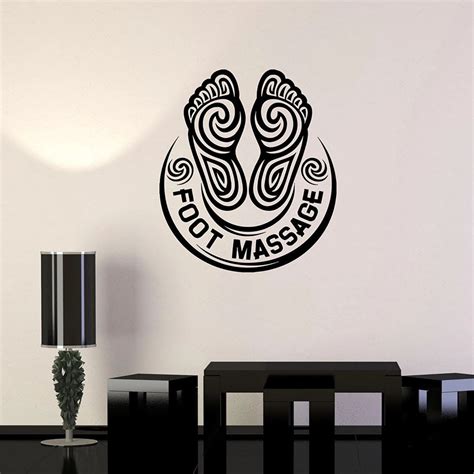 foot massage wall stickers words spa salon relax body room interior decor vinyl window decal art