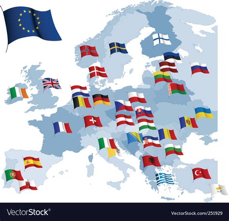 Europe Flag Map
