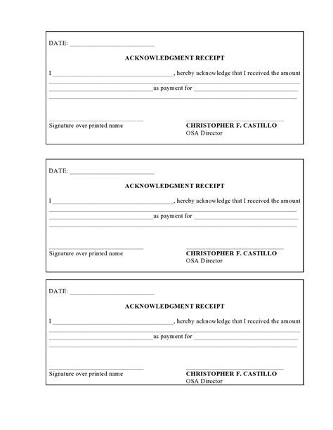 30 Best Acknowledgement Receipt Templates And Letters