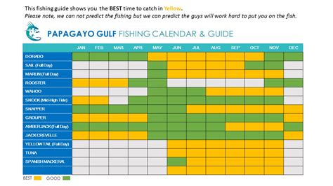 Belize Fishing Calendar Printable Word Searches