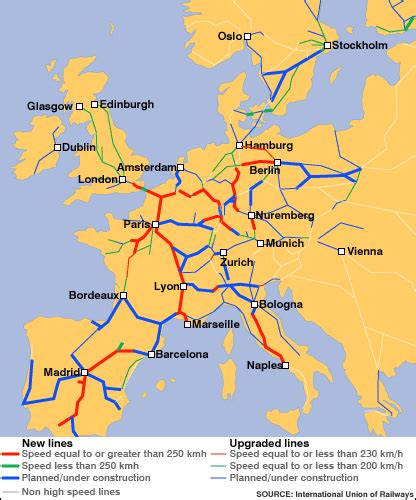 Fast Trains In Europe Map Alyssa Marianna