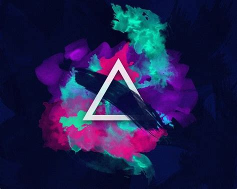 Blurry Neon Triangle Neon Wallpaper Abstract Colorful Art