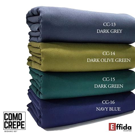 Kain crepe adalah jenis kain bertekstur yang terlihat kasar, berkerut, juga berkeriput, lebih tepatnya bertekstur seperti kulit jeruk atau kerikil. Kain Pasang Heavy Como Crepe BY METER | Shopee Malaysia