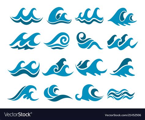 Abstract Ocean Waves Royalty Free Vector Image