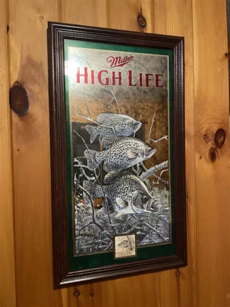 MILLER HIGH LIFE Beer Mirror Sign Pheasants Robert Evans Of