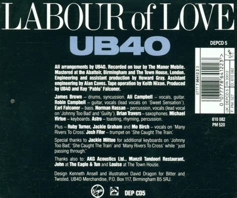 Labour Of Love Ub40 Cd Album Muziek