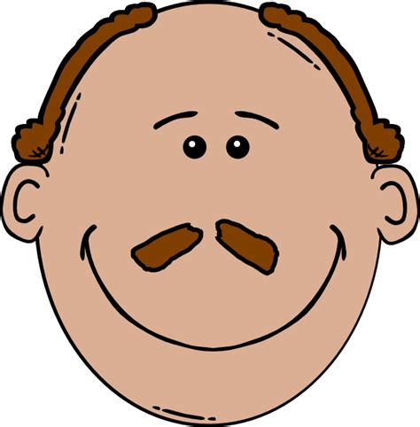 Bald Man Face With A Mustache Clip Art At Vector Clip Art
