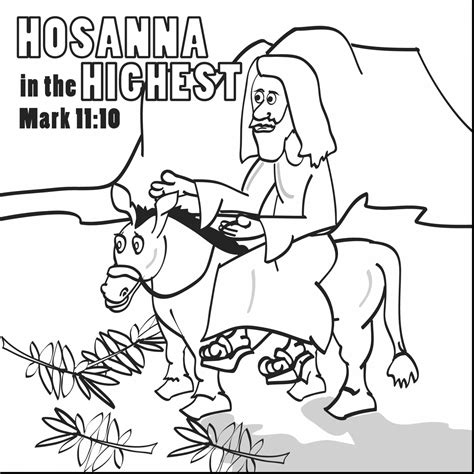 Palm Sunday Coloring Pictures For Kids Coloring Pages