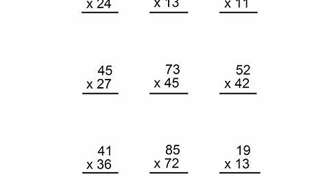4th Grade Multiplication Practice Worksheets - Free Printable