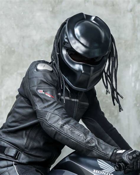 Matte Black Dark Predator Motorcycle Helmet Dot Approved Predator