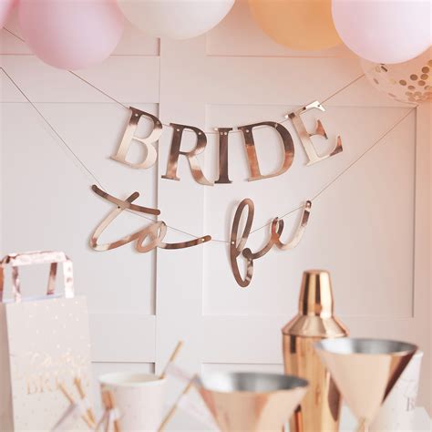 Rose Gold Bride To Be Hen Party Banner Ginger Ray