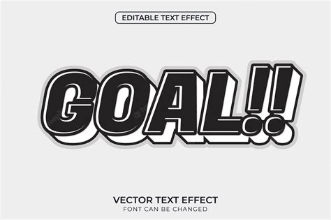 Premium Vector Goal Editable Text Effect Vector