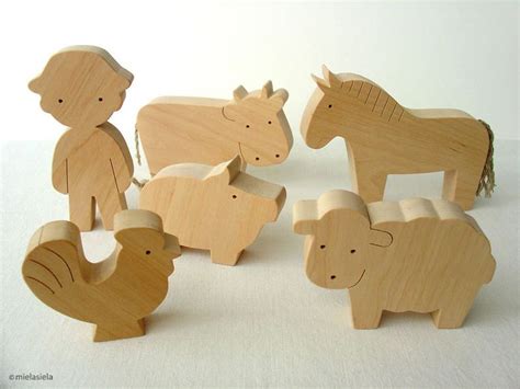 ensemble des animaux de ferme économie eco wooden toys handmade wooden toys wooden toys