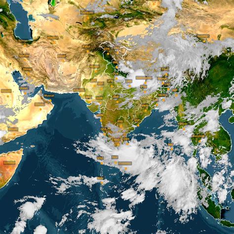 Satellite Weather Map Of India United States Map