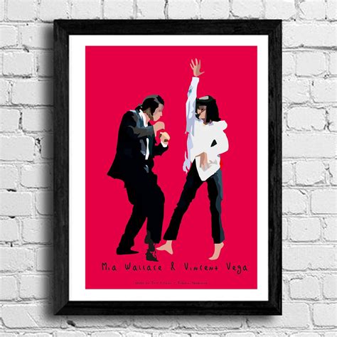 Mia Wallace And Vincent Vega Pulp Fiction Movie Poster In Etsy