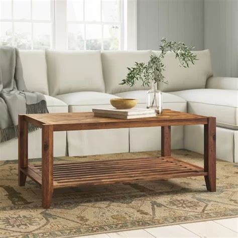 Laurel Foundry Modern Farmhouse Athena Solid Wood Coffee Table With