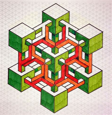 Impossible On Behance Graph Paper Art Sacred Geometry Art Geometric