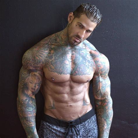 Big And Tough Tattooed Guy Michael Giovanni Rivera Inkppl Inked Men Guys And Girls