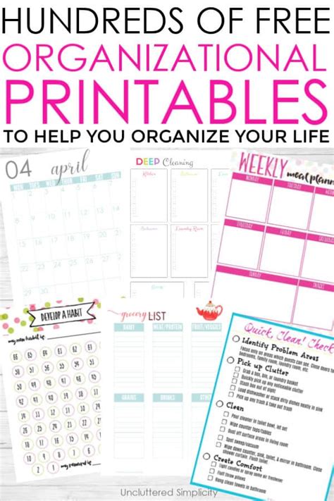 Free Life Organization Printables Pdf
