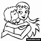 Coloring Kiss Mom Mother Special Mothers Getcolorings Thecolor Getdrawings Drawing sketch template