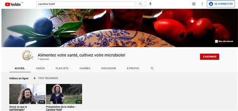 Nouvelle chaîne Youtube Caroline Holef Nutrithérapie - Conseil en Nutrithérapie - Caroline Holef
