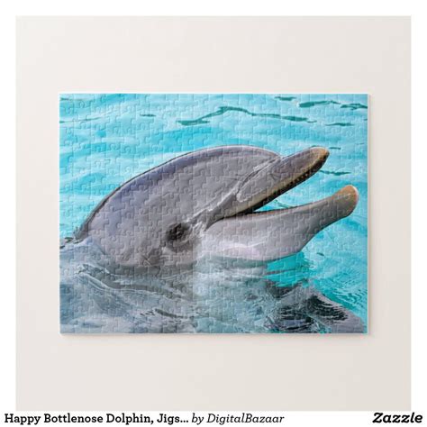 Happy Bottlenose Dolphin Jigsaw Puzzle Jigsaw Puzzles Bottlenose Dolphin Dolphins