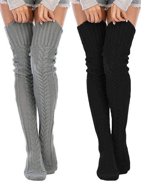 Cable Knit Thigh Highs