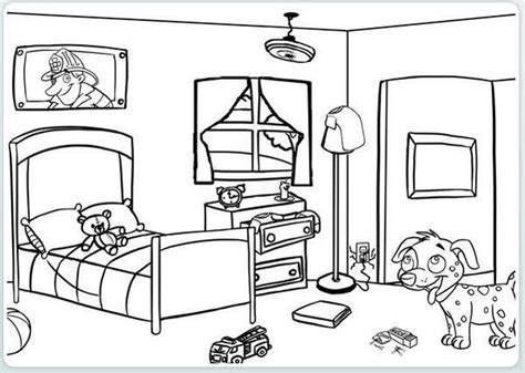 Bedroom Coloring Page For Kids