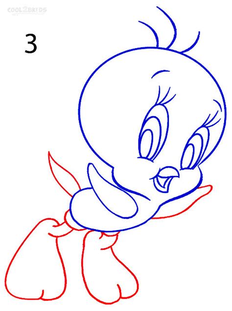 How To Draw Tweety Bird Bird Tweety Draw Drawing Tutorial Easy Disney