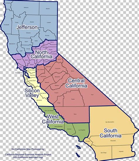 Central California Six Californias Silicon Valley Map Png Clipart