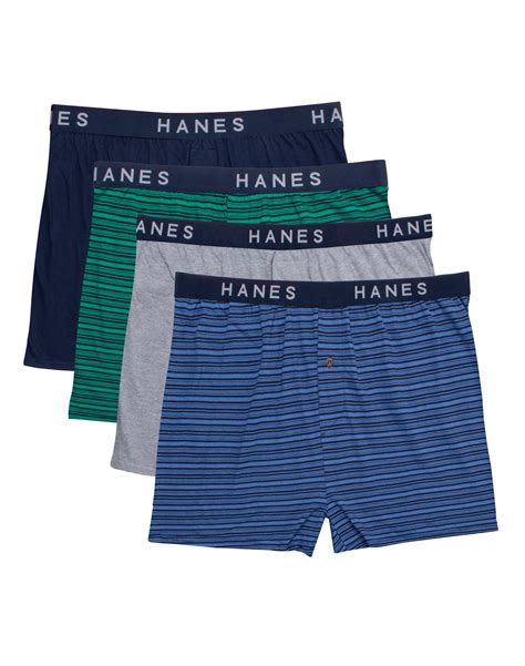 709bpx Hanes Ultimate Mens Knit Boxers 4 Pack