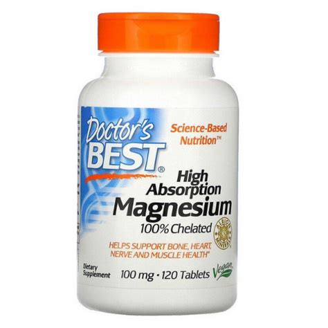 High Absorption 100 Chelated Magnesium 120 Tablets Vita Health Ltd