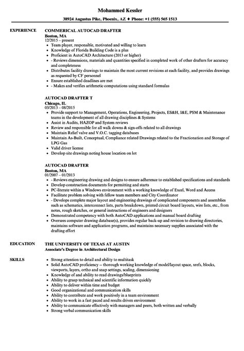 Autocad Drafter Resume Sharonellison Blog