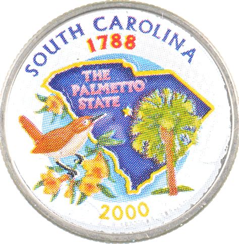 Custom - COLORIZED - 2000-P South Carolina State Quarter - High