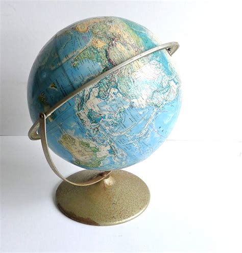 Vintage Rand Mcnally World Portrait Globe Etsy Globe Vintage