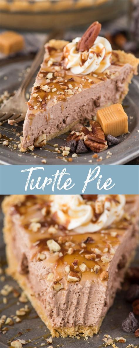 Easy To Make Classic Turtle Pie This No Bake Turtle Pie Has A