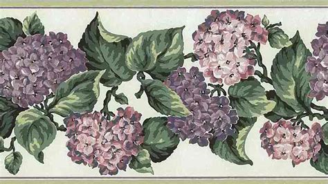Purple Lilac Vintage Wallpaper Border Lavender Green Ca16801