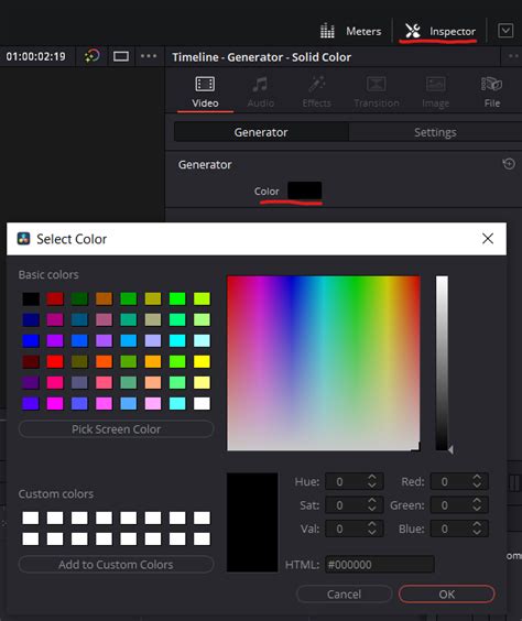 How To Set A Solid Color Background In Davinci Resolve Artomedics Studio